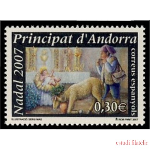 Andorra Española 351 2007  Navidad 07 MNH 