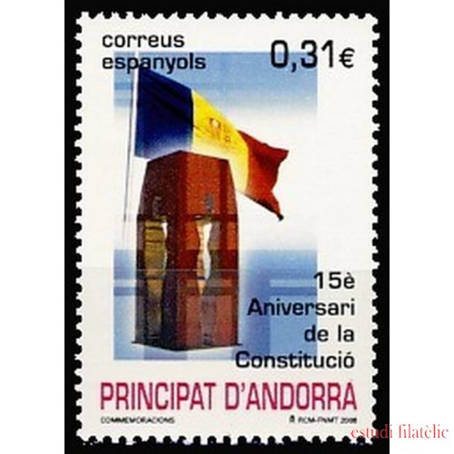 Andorra Española 354 2008 15º Aniv. de la Constitución MNH 