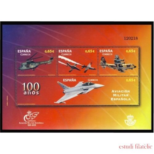 España Spain 4653 2011 Centenario de la aviación militar española Aviones Plane MNH