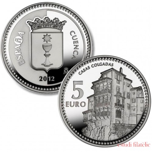 España Spain 2012 5 euros Capitales de provincia Cuenca Plata Ag