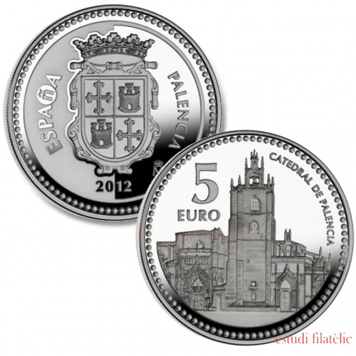 España Spain 2012 5 euros Capitales de provincia Palencia Plata Ag