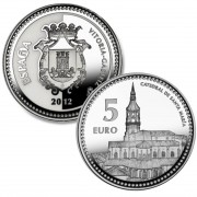 España Spain 2012 5 euros Capitales de provincia Vitoria Plata Ag