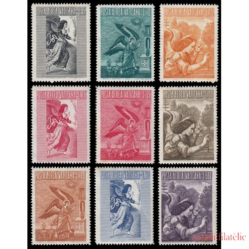 Vaticano Aéreo 24/32 1956 La Anunciación Ángel MNH