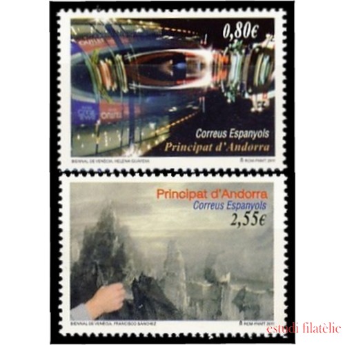 Andorra Española 386/87  2011 Bienal de Venecia Obras de artistas MNH