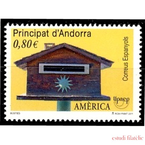 Andorra Española 389  2011 América - UPAEP Buzón del SXIX MNH 