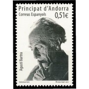 Andorra Española 392  2012 Agustí Bartra Escritor Literatura MNH