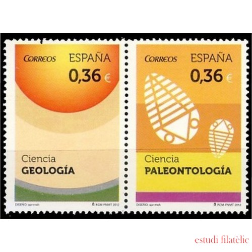 España Spain 4734/35 2012 Ciencia Geología Palenteología MNH 