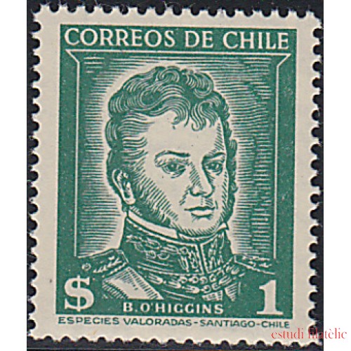 Chile 241 1953 Serie básica B. O Higgins MNH 