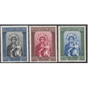 Vaticano 234/36 1956 Virgen negra de Czestochowa MNH 