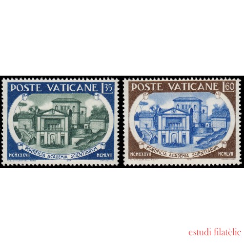 Vaticano 245/46 1957 Aniv. Academia Científica Pontificia MNH 