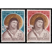 Vaticano 187/88 1953 Santa Clara MH 