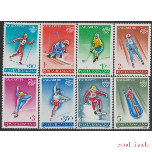 Rumanía Romania 3782/89 1987 JJOO Calgary Winter Olympics Deportes Sports MNH 