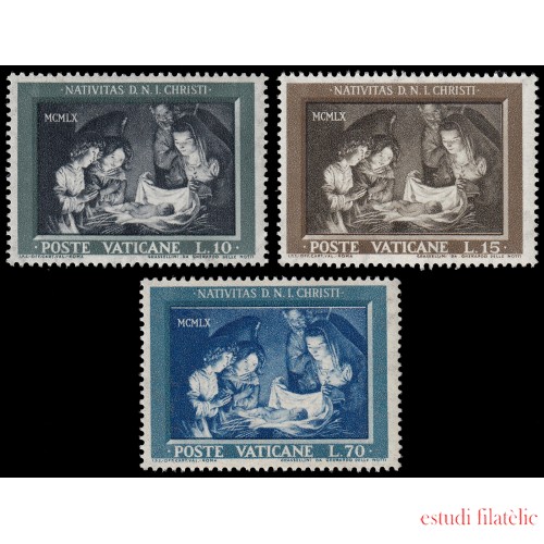 Vaticano 310/12 1960 Navidad MNH 