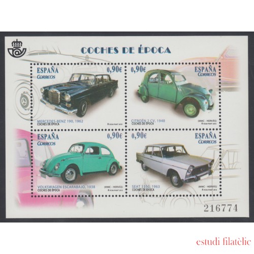 España Spain 4788 2013 Coches de Época HB MNH