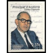 Andorra Española 401 2013 Centº. Nacimiento Salvador Espriu MNH 