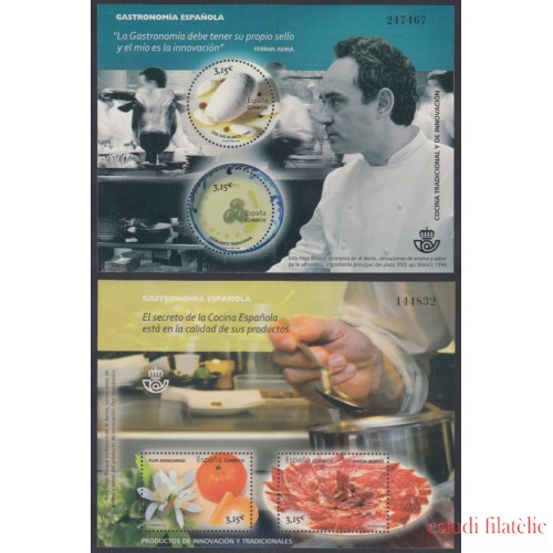 España Spain 4885/86 2014 Gastronomía española Ferran Adrià MNH