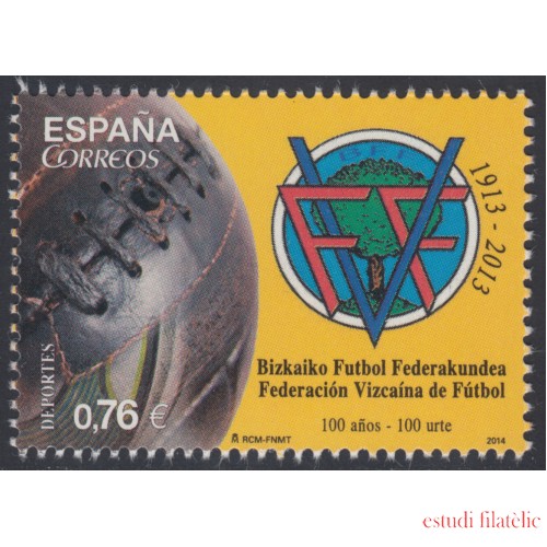 España Spain 4889 2014 Federación Vizcaína de Fútbol Football MNH