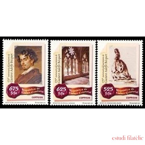 Guinea Ecuatorial 451/53 2011 750º Aniv.del nacimiento de G.A Bécqer MNH