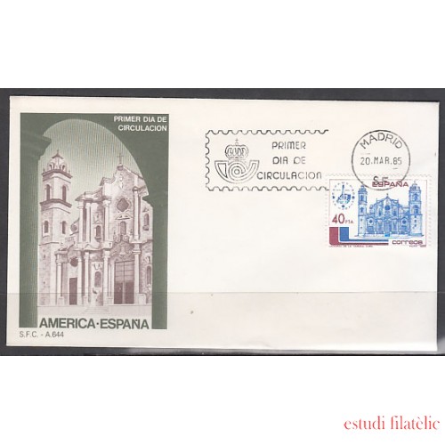 España Spain 2782 1985 América España Espamer 85 SPD Sobre Primer Día