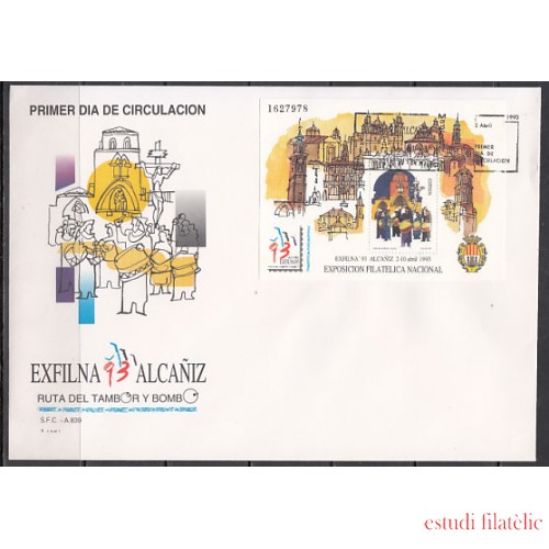 España Spain 3249 1993 Exposición Filatélica Nacional Exfilna, SPD FDC SOBRE PRIMER DIA 