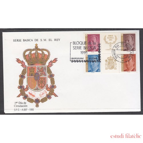 España Spain 3378A/81A 1995 SM Don Juan Carlos SPD Sobre Primer Día