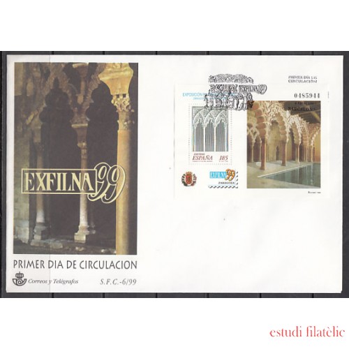 España Spain 3625 1999 Exposición Filatélica Nacional Exfilna 99 SPD Sobre Primer Día