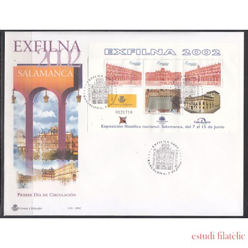 España Spain 3906 2002 Exposición Filatélica Nacional EXFILNA 2002 SPD Sobre Primer Día