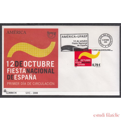 España Spain 4438 2008 América Upaep SPD Sobre Primer Día