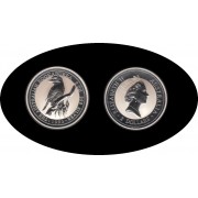 Australia Kookaburra 1995 2 onzas de plata 2$ 999 Ag 