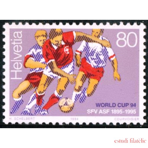 DEP1 Suiza Switzerland 1452 1994 Copa del mundo de futbol y centenario de la Asociación suiza de futbol MNH