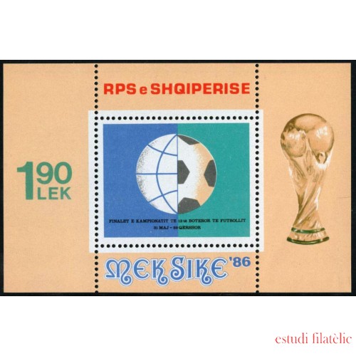 DEP1  Albania  HB 64  1986 deportes fútbol MNH