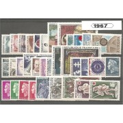 Francia France 1967 Año Completo MNH