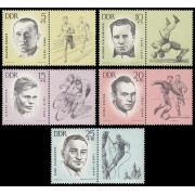 Alemania Oriental 663/67 1963 Deportistas antifascistas MNH