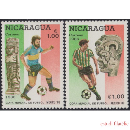 Nicaragua 1402/03 1986 Copa del mundo de Fútbol  México 86 MNH