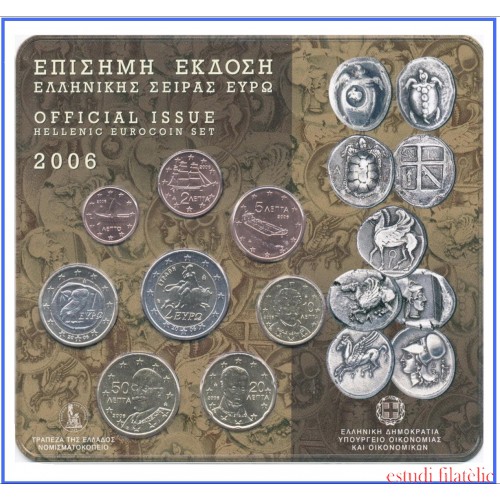 Grecia 2006 Cartera Oficial Monedas Blister € euro