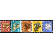 FAU5  Suiza Switzerland 759/63 1966  Pro juventud  Animales salvajes MNH