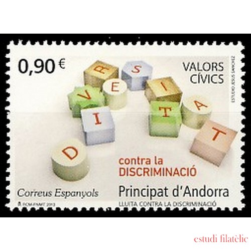 Andorra Española 409  2013 Valores cívicos MNH 