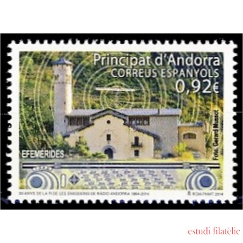 Andorra Española 419 2014 30 Aniversario fin Radio Andorra MNH 