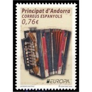 Andorra Española 420 2014 Instrumentos musicales Acordeón diatónico Music MNH 