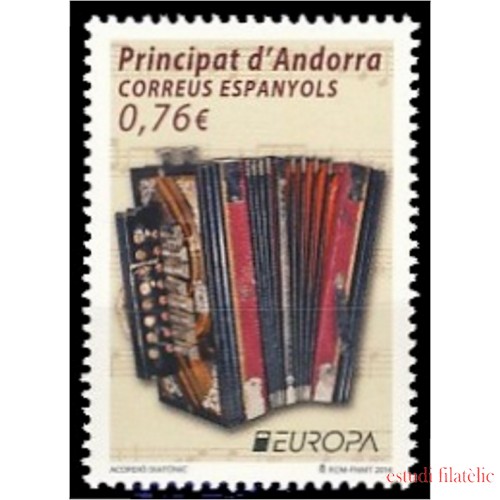 Andorra Española 420 2014 Instrumentos musicales Acordeón diatónico Music MNH 