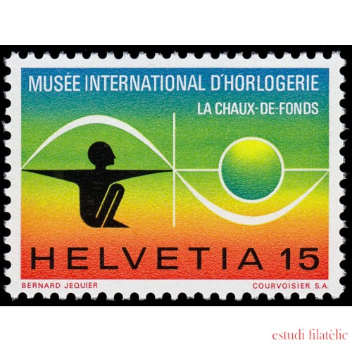 Suiza Switzerland 930 1973 Insignia del Museo del Reloj de La Chaux-de-Fonds  MNH