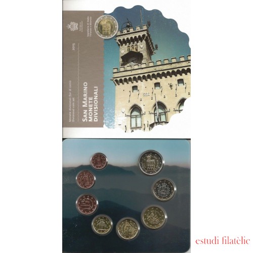 Monedas Euros San Marino 2015  8 monedas