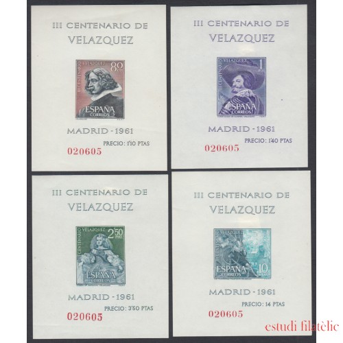 España Spain 1344/47 1961 Velazquez MNH Mismo número 