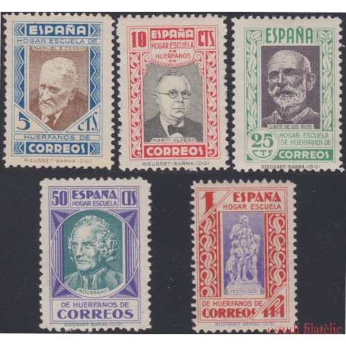 España Spain Beneficencia Huérfanos Correos 12/16 1937 Pedagogos MH