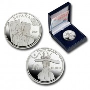 España Spain monedas Euros conmemorativos 2009 Dali Busto mujer 10 euros Plata