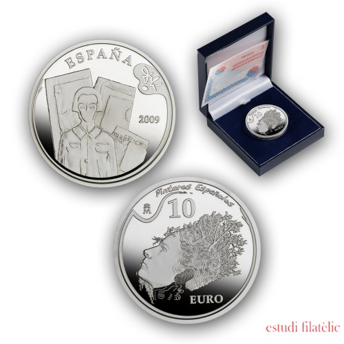 España Spain monedas Euros conmemorativos 2009 Dali Retrato de Gala 10 euros Plata