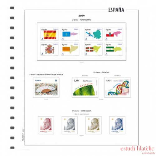 Hojas sellos España FLC0207M Filober color 2002/07 montadas 