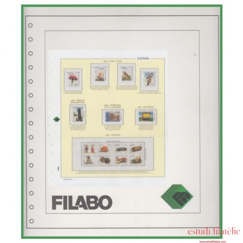 Hojas Filabo Pruebas de Lujo Registro montada con protectores 1975 - 1990