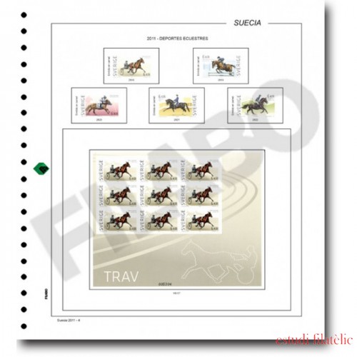 Filabo hojas álbum de sellos de Suecia 2000-2002 montado con protectores