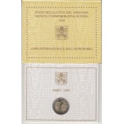 Vaticano 2009 Cartera Oficial Moneda 2 € euros Conmemorativos Año Inter. Astronomía 